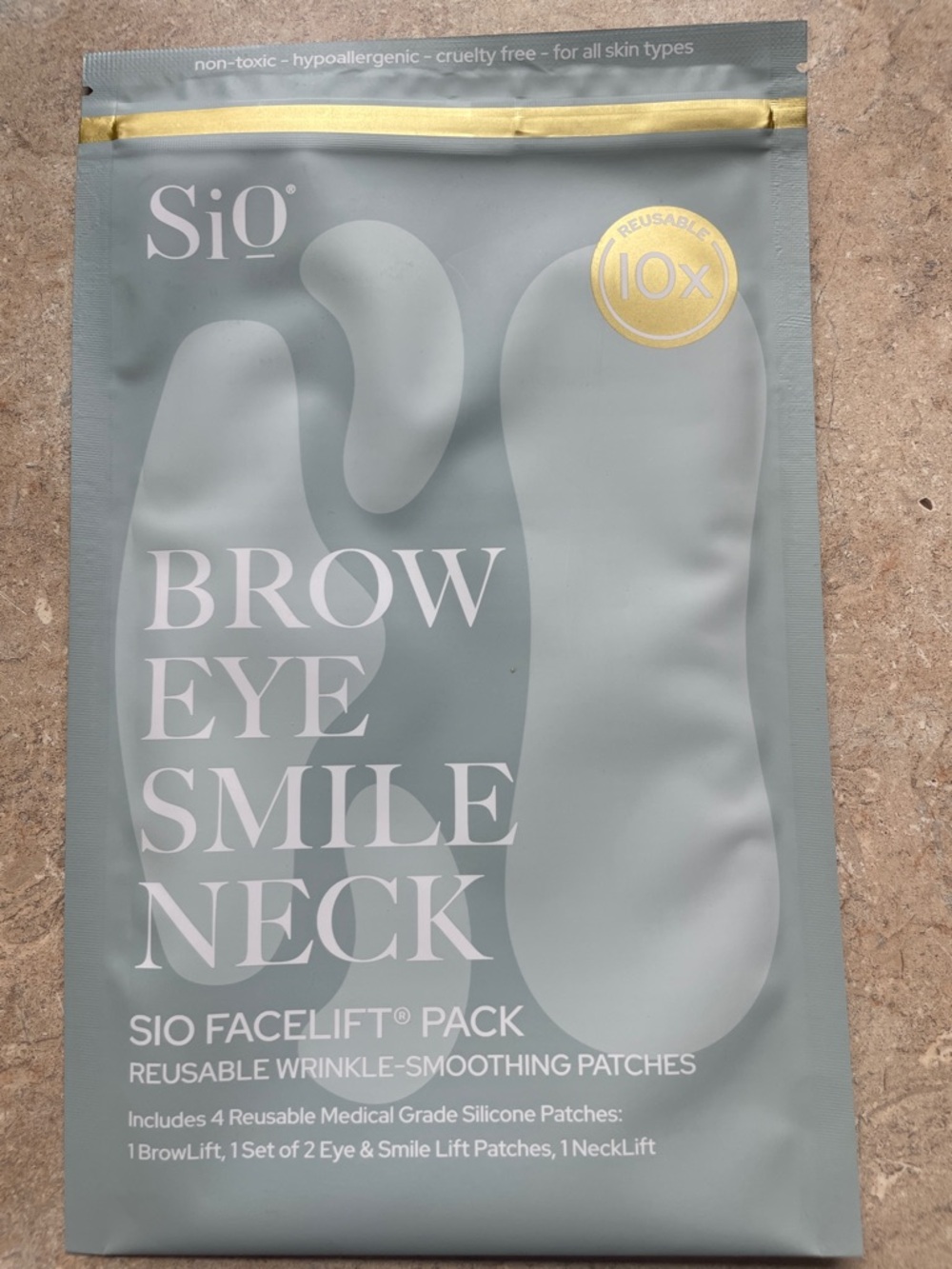 NWT Sio Beauty Facelift Pack: Brow Eye Smile Neck – Reusable Silicone Patches